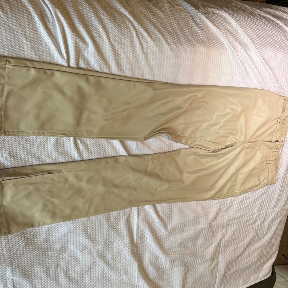 Zara leather Beige pants